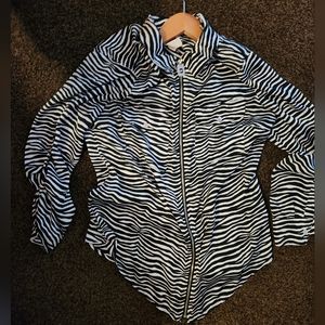 Michael Kors Zip Up Blouse